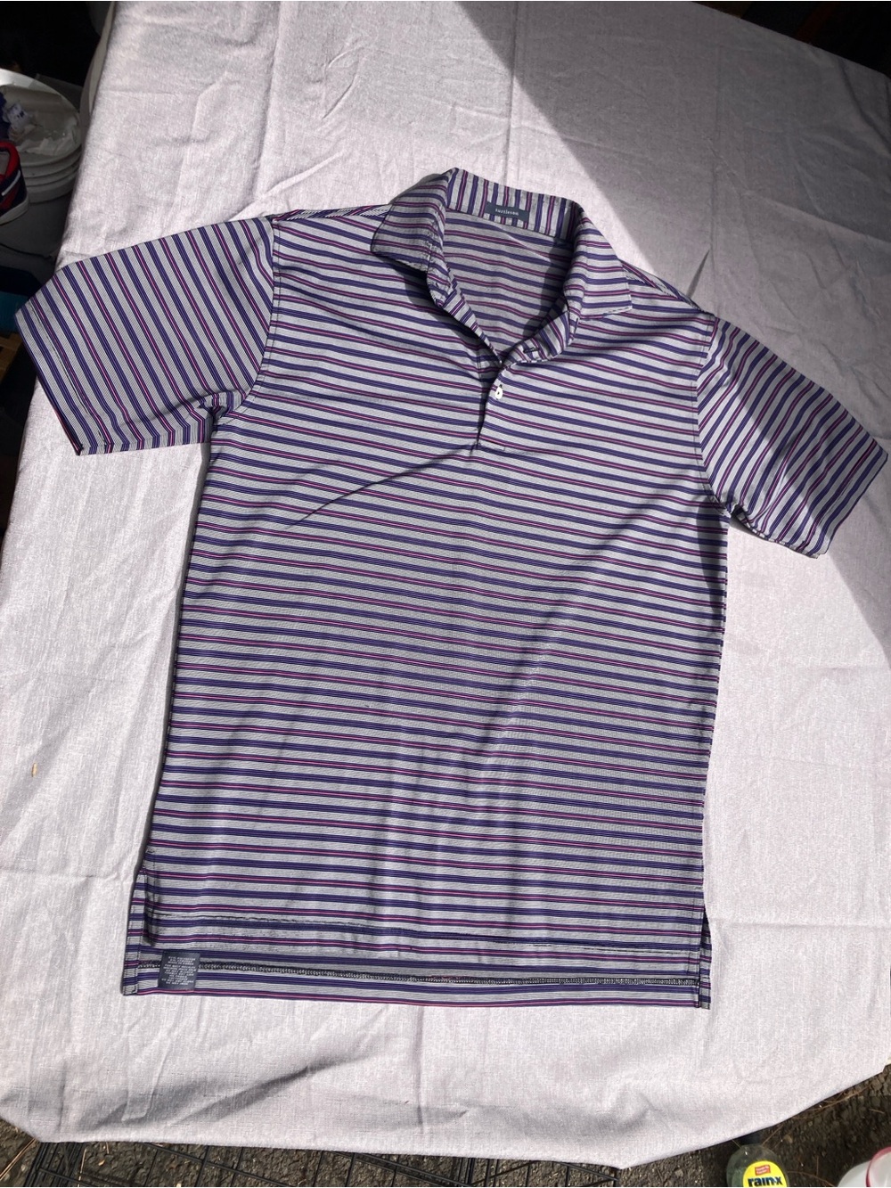 Turtleson Purple Striped Short-Sleeve Polo Shirt preppy golf